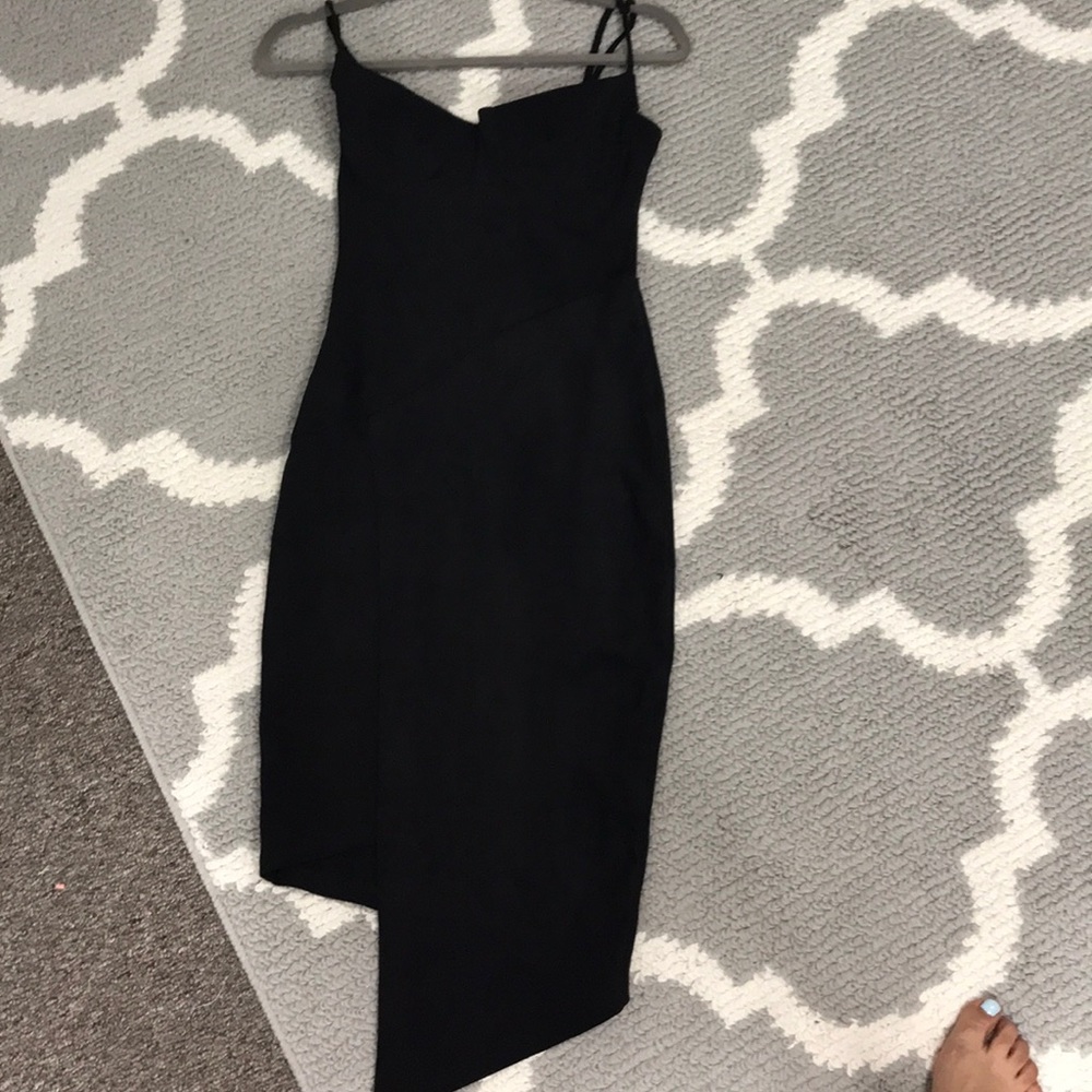Black midi dress